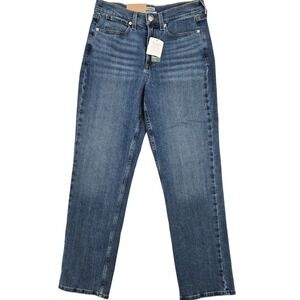 L.L. Bean Jeans NWT Womens 8 Blue Original Fit High Rise Straight Leg Denim Pant